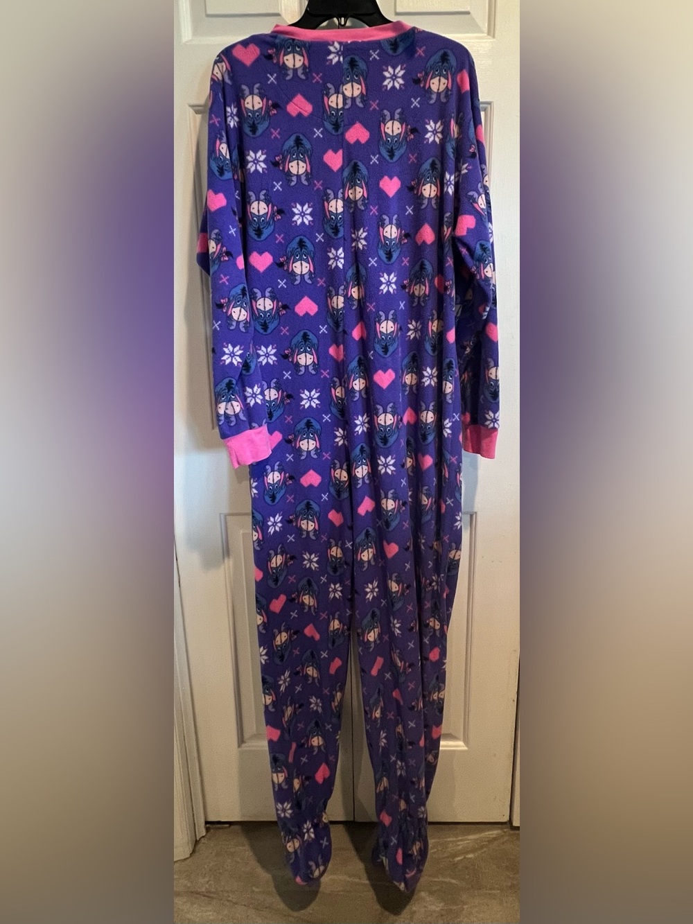 EEYORE ๐Disney Purple Fleece Onesie with Pink Trim - Picture 6 of 7